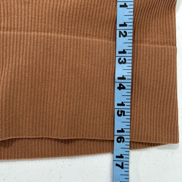 Priceless Crop‎ Tank Top Womens M Or L Cocoa Deep V Sleeveless Ribbed Y2K - Picture 8 of 9